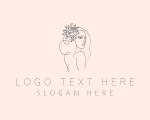 Flower Female Stylist logo