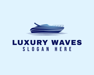 Blue Sailing Yacht logo design