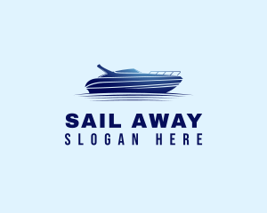 Blue Sailing Yacht logo design