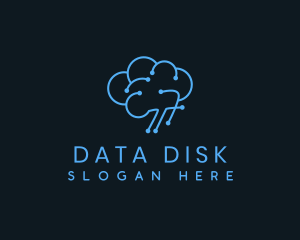 Cloud Data Brain logo design