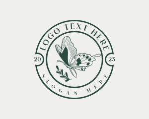 Floral Beauty Butterfly Logo