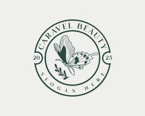 Floral Beauty Butterfly logo design