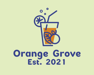 Orange Juice Glass logo design