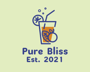 Orange Juice Glass logo design