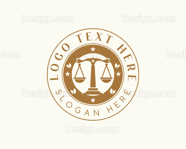 Legal Justice Scale Lawyer Logo