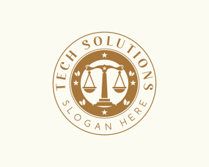 Legal Justice Scale Lawyer Logo