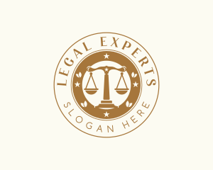 Legal Justice Scale Lawyer logo design