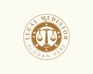 Legal Justice Scale Lawyer logo design