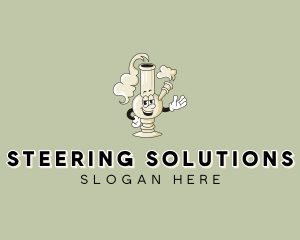 Smoking Marijuana Bong logo design