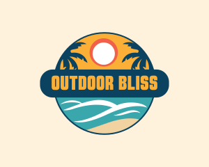 Beach Summer Vacation logo design