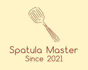 Red Cooking Spatula  logo design