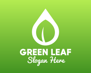 Nature Leaf Droplet logo design