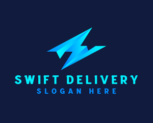 Plane Lightning Delivery logo design