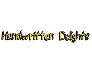 Yellow Handwritten Font logo design