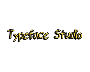 Yellow Handwritten Font logo