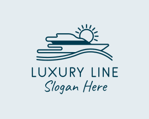 Luxury Yacht Travel Sailing  logo design