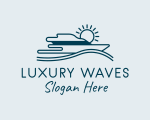 Luxury Yacht Travel Sailing  logo design