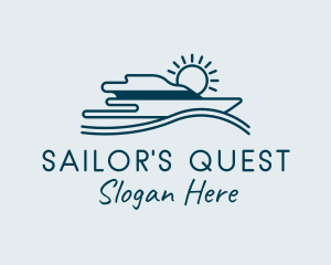 Luxury Yacht Travel Sailing  logo design