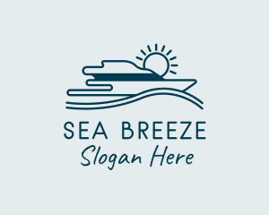 Luxury Yacht Travel Sailing  logo design