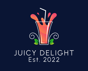 Tropical Peach Juice logo design