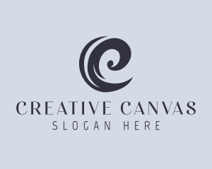 Creative Swirl Letter C logo design