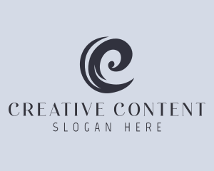 Creative Swirl Letter C logo design