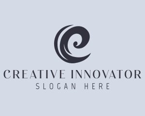 Creative Swirl Letter C logo design