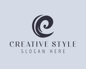 Creative Swirl Letter C logo design