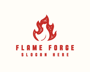 Chicken Flame BBQ logo design