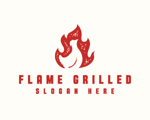 Chicken Flame BBQ logo design