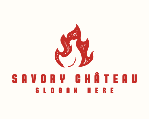 Chicken Flame BBQ logo design