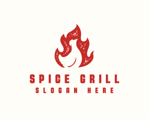 Chicken Flame BBQ logo design