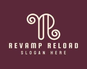 Retro Fashion Boutique Letter R logo design