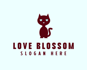 Pet Cat Love logo design