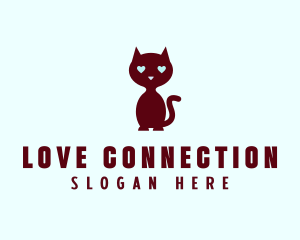 Pet Cat Love logo design