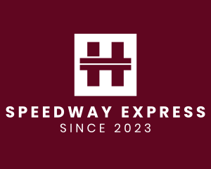 Road Highway Letter H logo