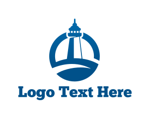 Blue Coastal Marine Lighthouse  logo