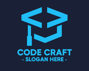 Coding Graduation Hat logo