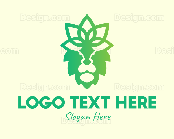 Decorative Floral Lion Logo