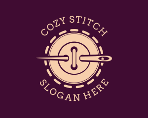 Needle Button Stitch logo design