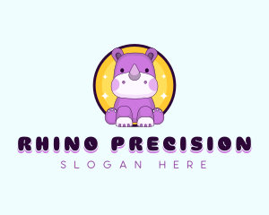 Plush Rhino Toy logo design