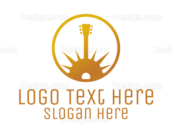 Gold Guitar Morning Logo