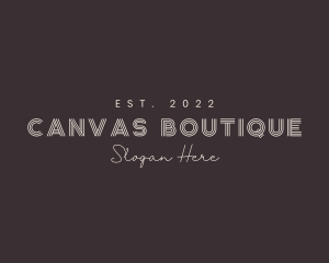 Simple Fashion Boutique Text logo