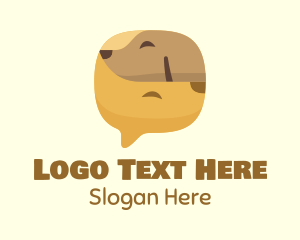 Brown Pet Dog Chat logo