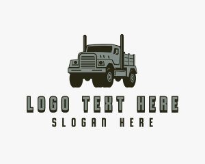 Dump Truck Trucking Cargo logo