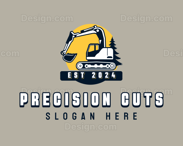 Industrial Construction Excavator Logo