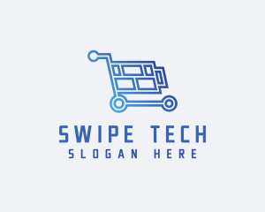 Tech Shopping Cart  logo design