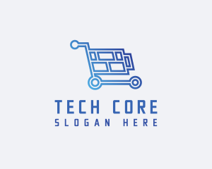 Tech Shopping Cart  logo design