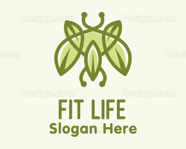 Green Bug Leaf Logo