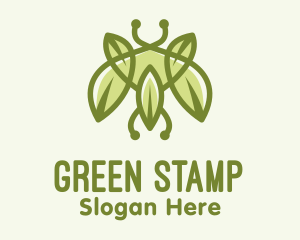 Green Bug Leaf logo design